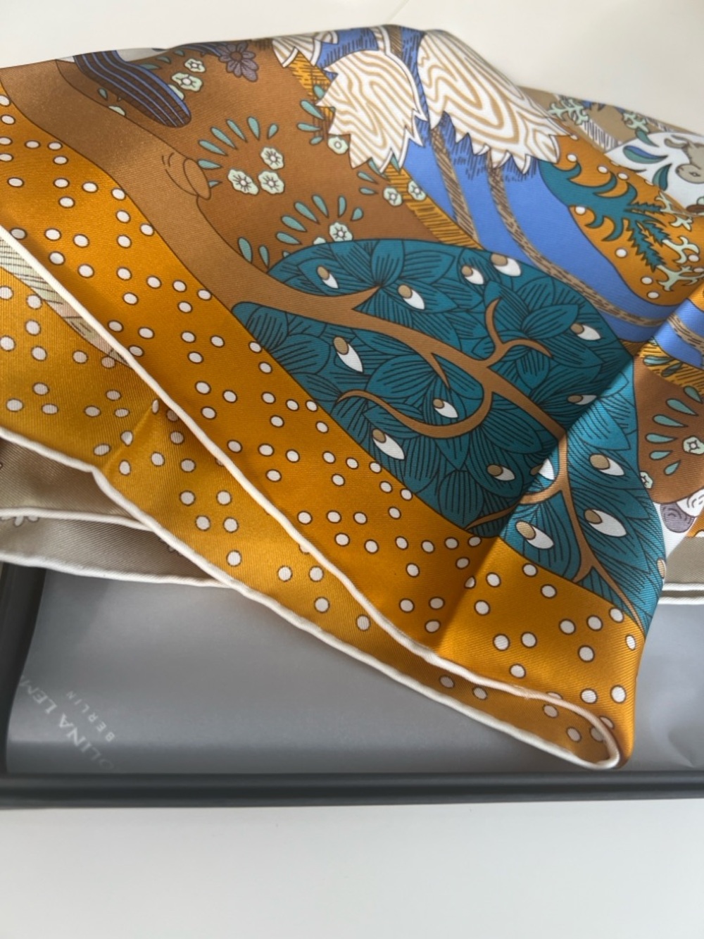 Carolina Lemke Mulberry Silk Boho Maximalist Statement Scarf - Picture 2 of 11